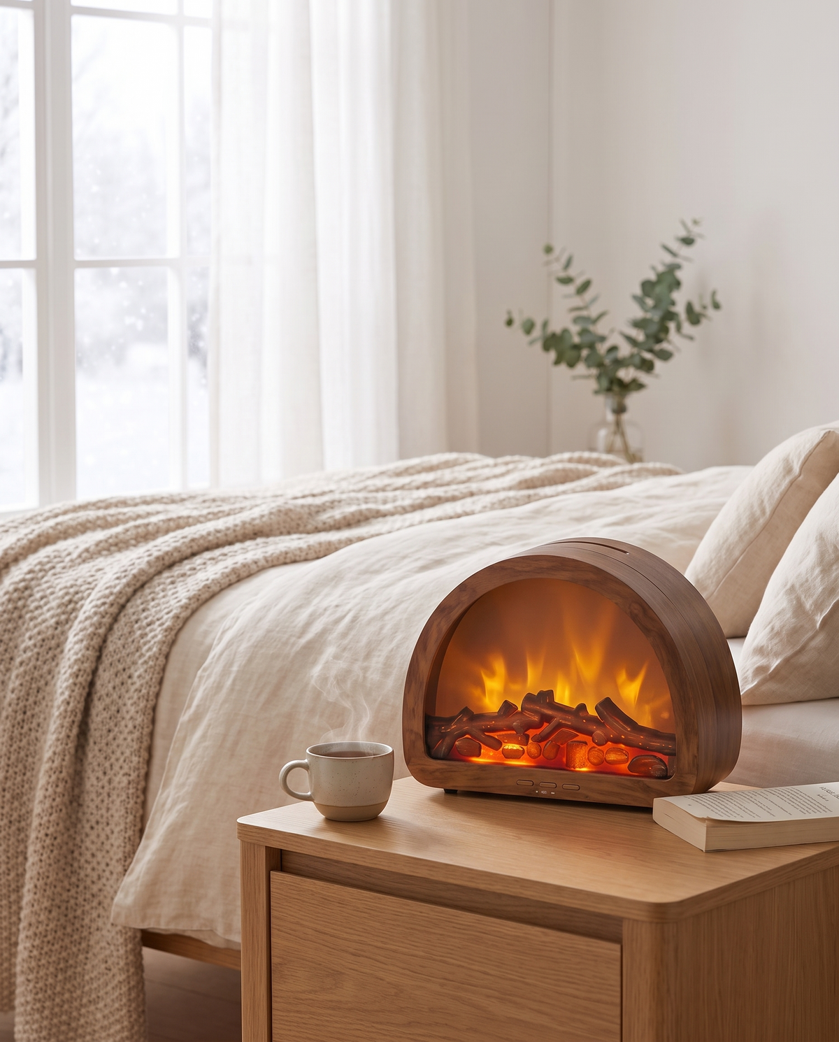 HearthMist Mini Fireplace packaging